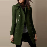 Tina Women's Trench Coat | Classic Tweed, Double-Breasted Design